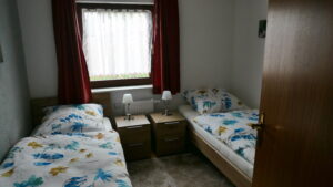 Raum Nahe, Doppelzimmer mit 2 Einzelbetten, in der Ferienwohnung Langenlonsheim